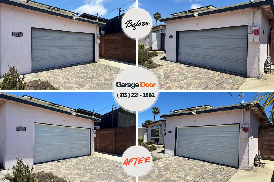 Before and after: garage door repair Cherry Valley Reisterstown